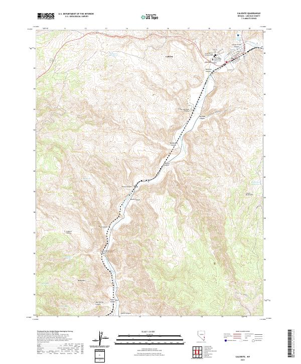 USGS Topographic Map – Caliente