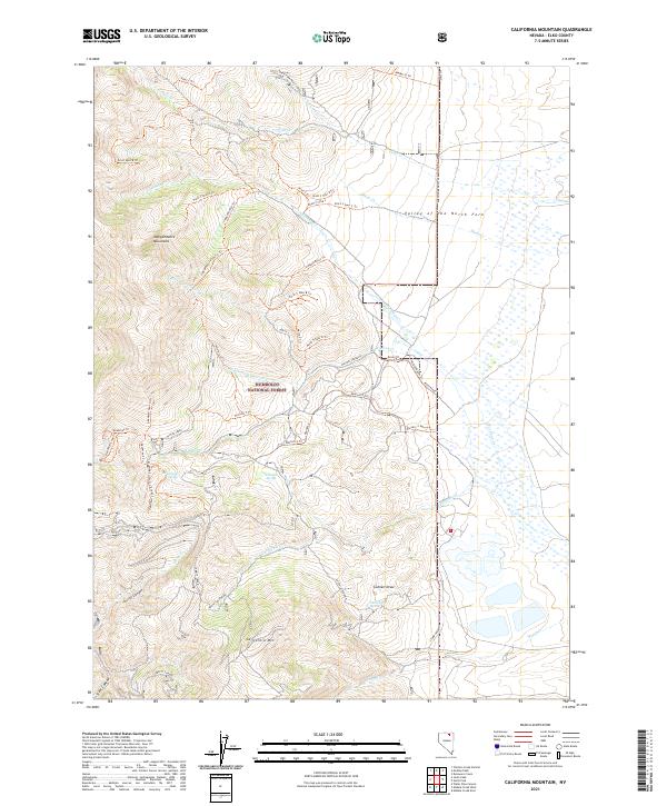 USGS Topographic Map – California Mountain