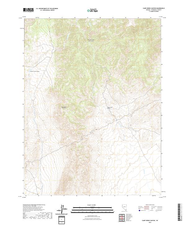 USGS Topographic Map – Camp Creek Canyon