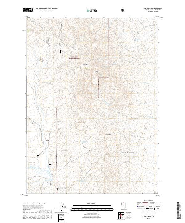 USGS Topographic Map – Capitol Peak