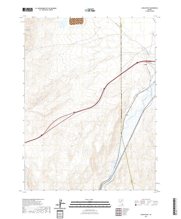 USGS Topographic Map – Carlin West