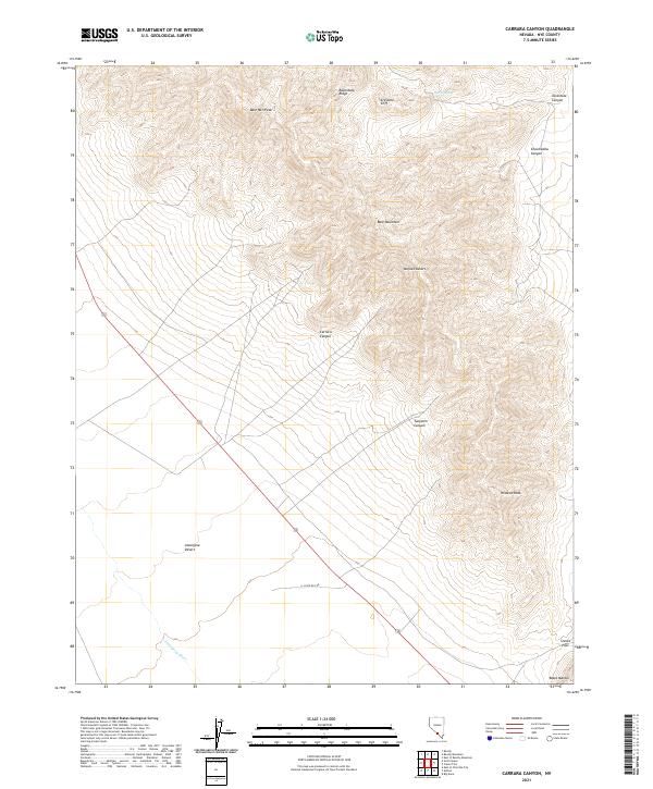 USGS Topographic Map – Carrara Canyon