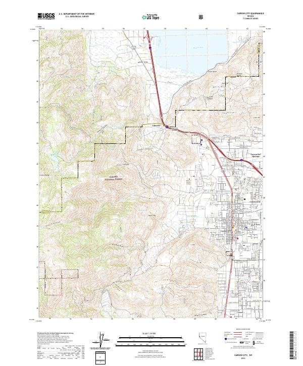 USGS Topographic Map – Carson City