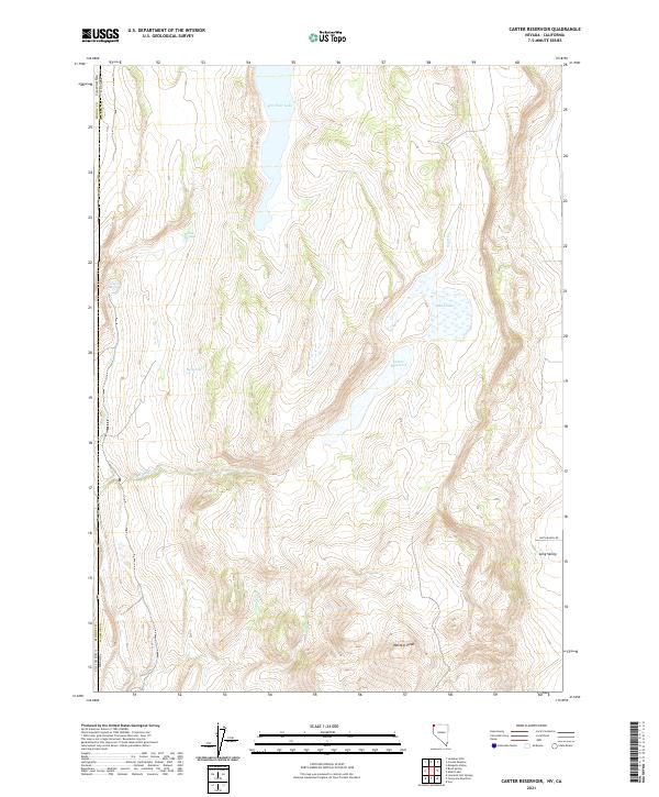 USGS Topographic Map – Carter Reservoir