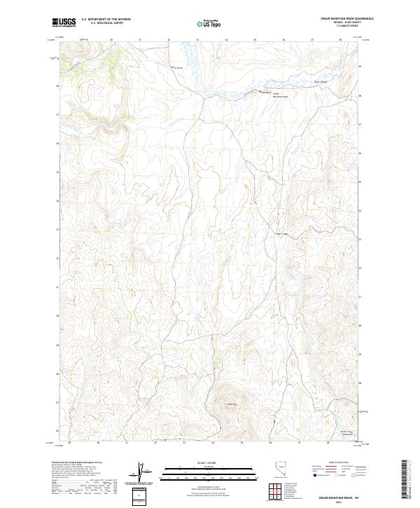 USGS Topographic Map – Cedar Mountain Draw