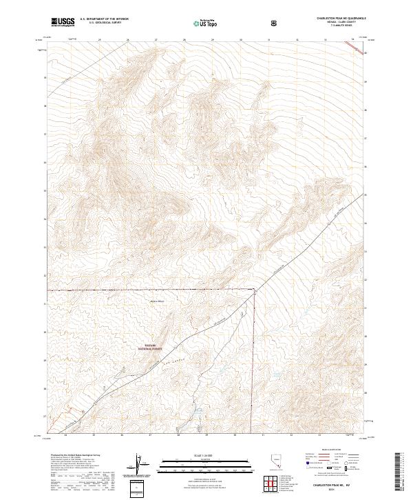 USGS Topographic Map – Charleston Peak NE