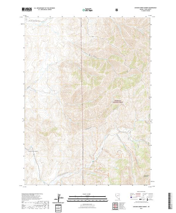 USGS Topographic Map – Chicken Creek Summit