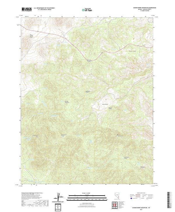 USGS Topographic Map – Chokecherry Mountain