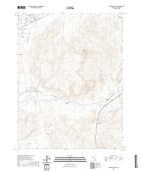 USGS Topographic Map – Churchill Butte