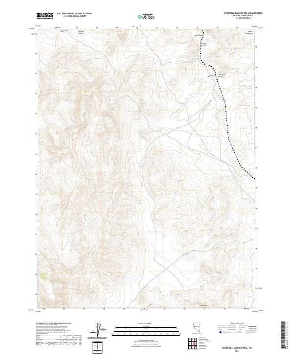 USGS Topographic Map – Churchill Canyon Well