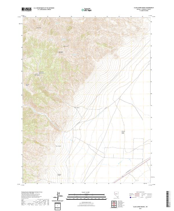 USGS Topographic Map – Clan Alpine Ranch
