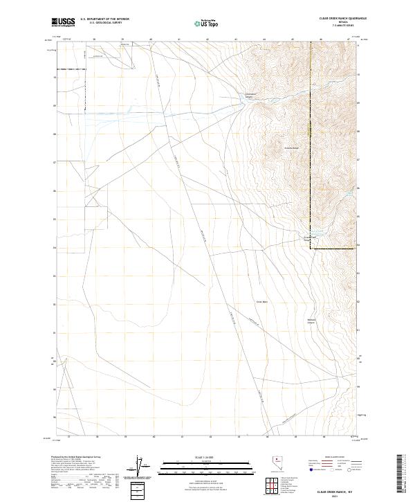 USGS Topographic Map – Clear Creek Ranch
