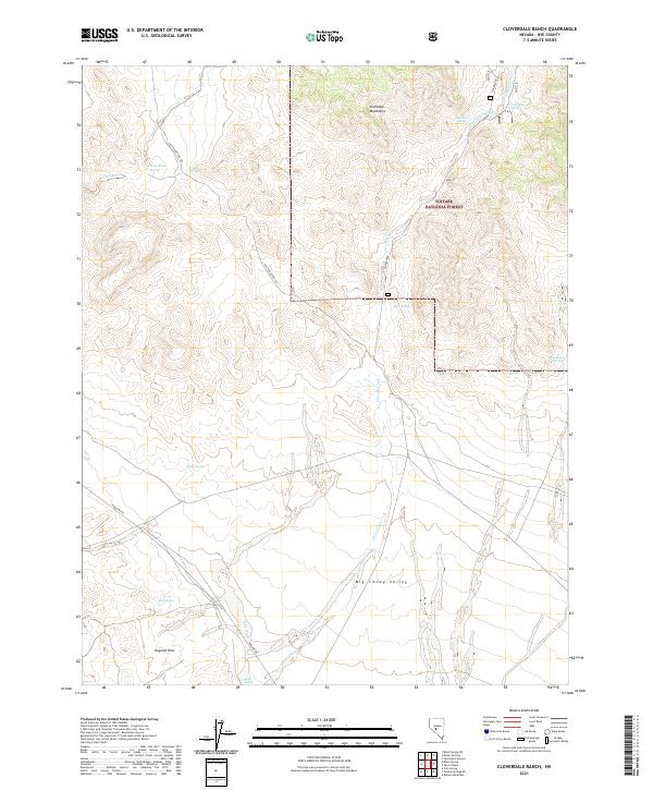 USGS Topographic Map – Cloverdale Ranch