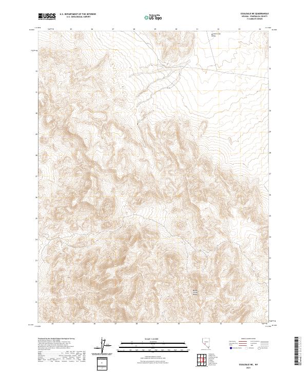2021 Map of Coaldale NE, 2021 Print