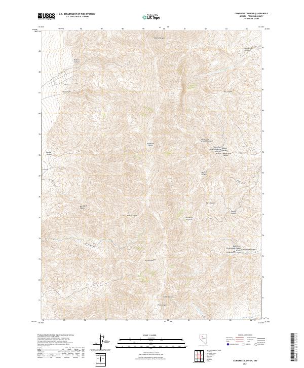 USGS Topographic Map – Congress Canyon