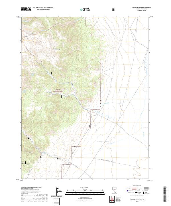 USGS Topographic Map – Corcoran Canyon