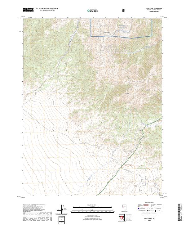 USGS Topographic Map – Corey Peak