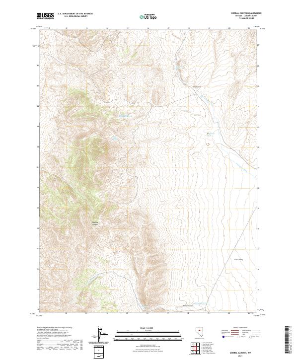 USGS Topographic Map – Corral Canyon