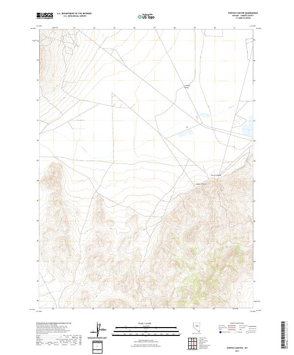 USGS Topographic Map – Cortez Canyon