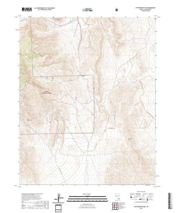 USGS Topographic Map – Cottonwood Pass