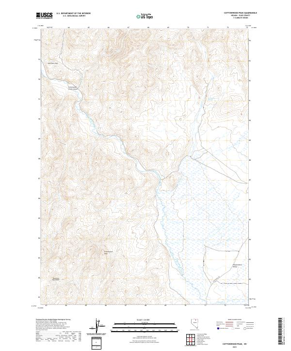 USGS Topographic Map – Cottonwood Peak
