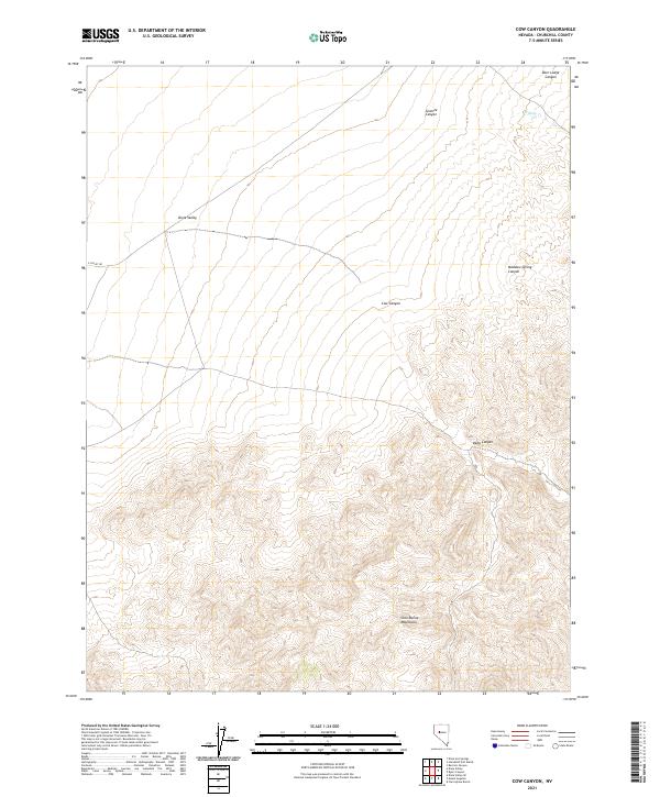 USGS Topographic Map – Cow Canyon
