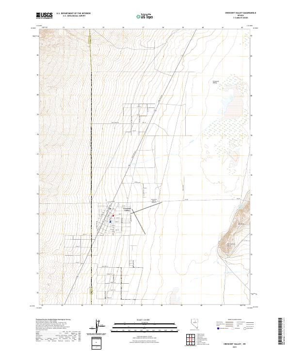 USGS Topographic Map – Crescent Valley