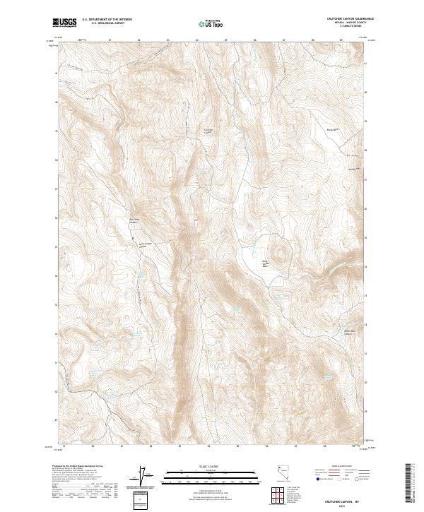 USGS Topographic Map – Crutcher Canyon