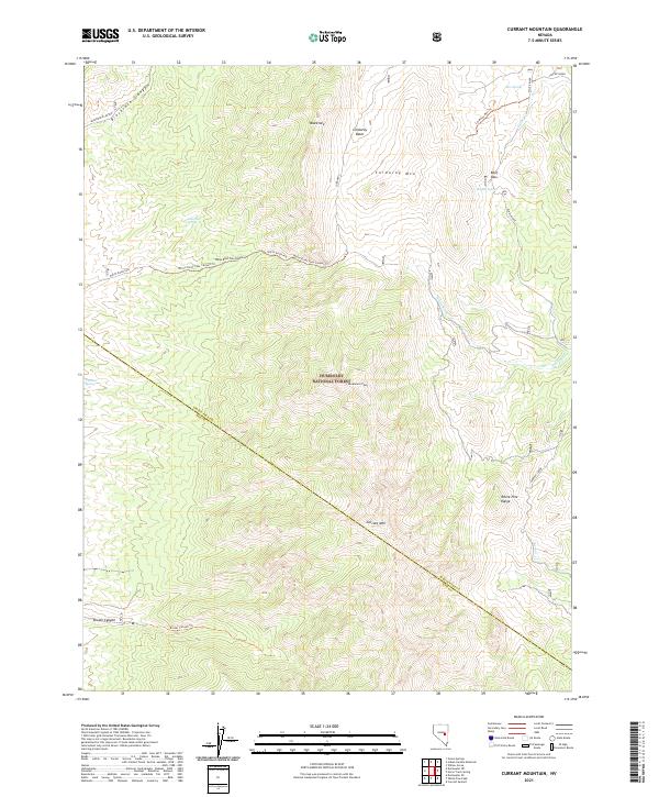 USGS Topographic Map – Currant Mountain