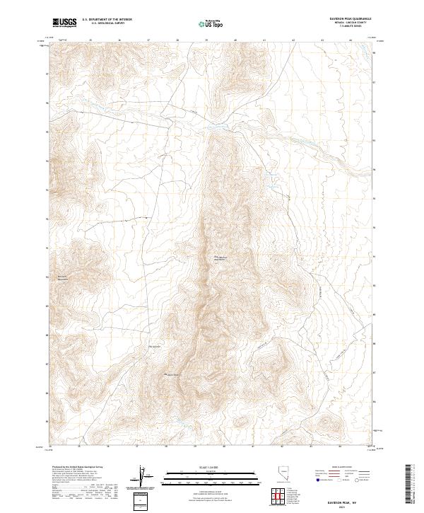 USGS Topographic Map – Davidson Peak