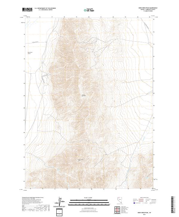 USGS Topographic Map – Deer Creek Peak