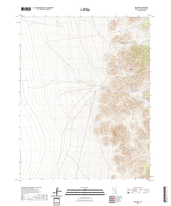 USGS Topographic Map – Delamar
