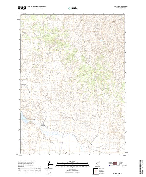 USGS Topographic Map – Delano Peak
