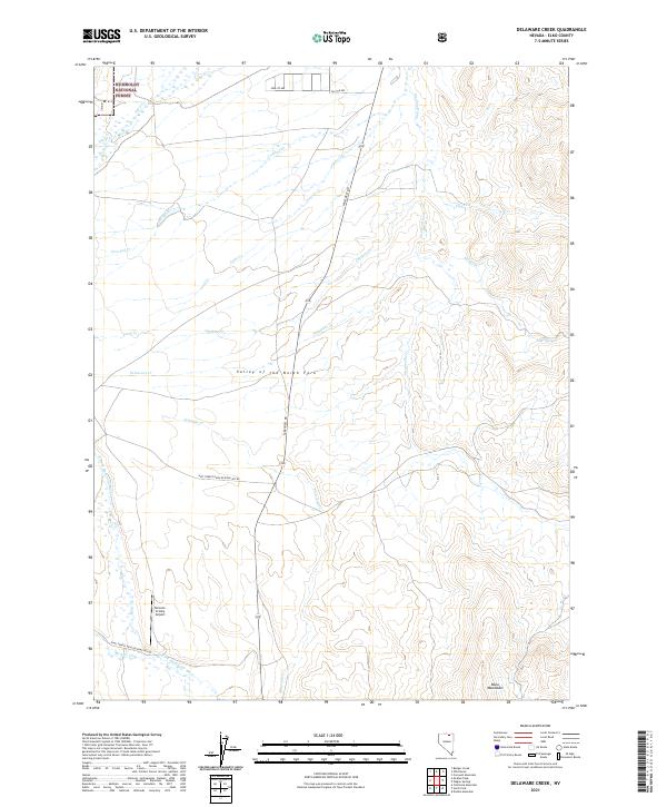 USGS Topographic Map – Delaware Creek