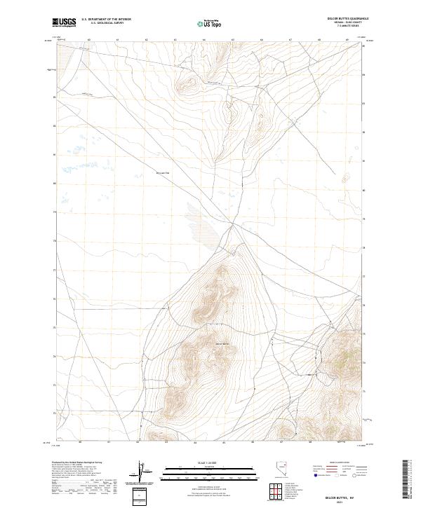 USGS Topographic Map – Delcer Buttes