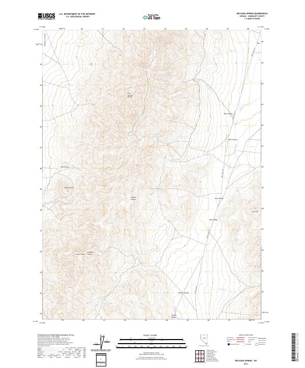 USGS Topographic Map – Delvada Spring