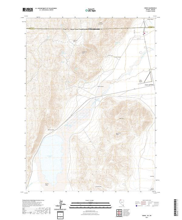 USGS Topographic Map – Denio