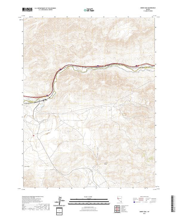 USGS Topographic Map – Derby Dam
