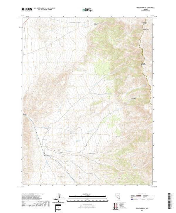 USGS Topographic Map – Desatoya Peak