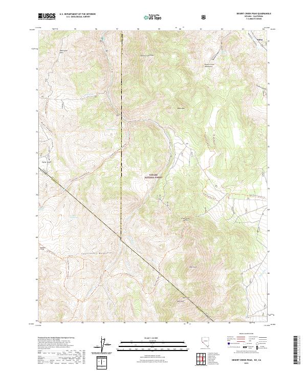 USGS Topographic Map – Desert Creek Peak