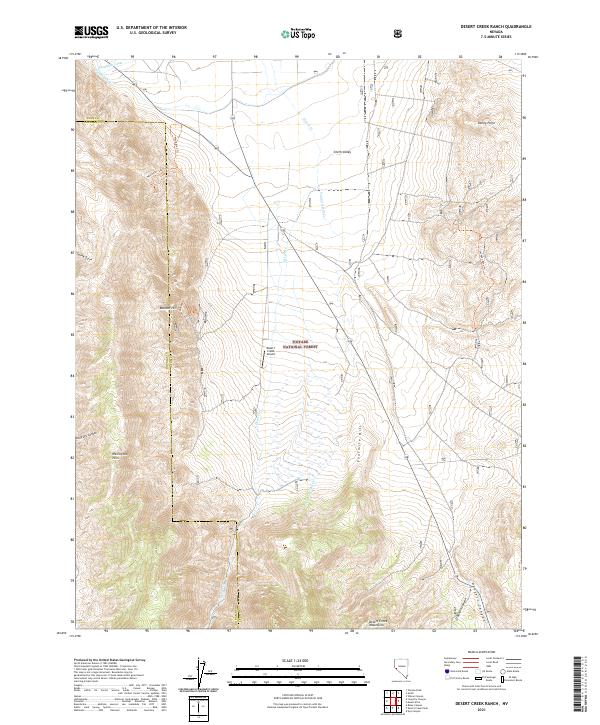 USGS Topographic Map – Desert Creek Ranch