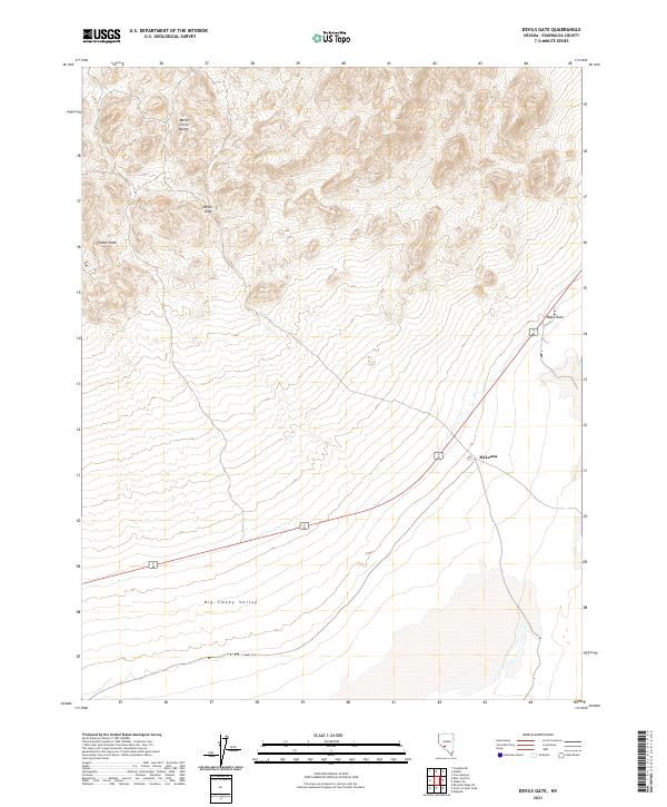 USGS Topographic Map – Devils Gate