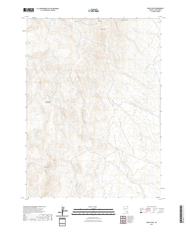 USGS Topographic Map – Devils Pass