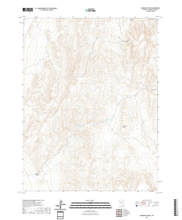 USGS Topographic Map – Diamond Canyon