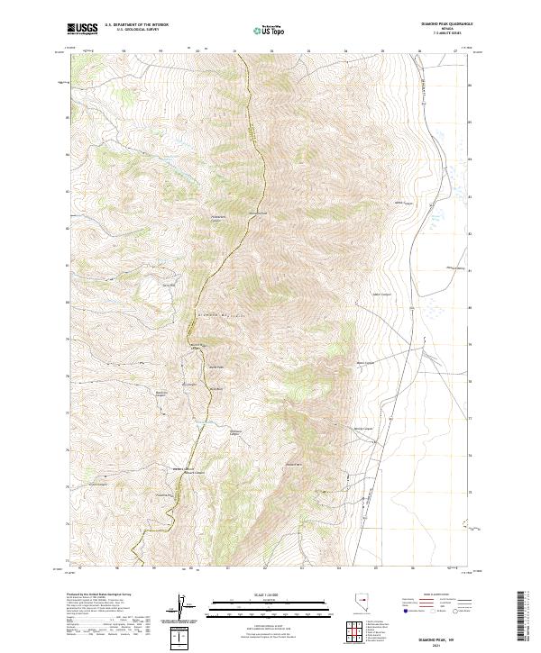 USGS Topographic Map – Diamond Peak
