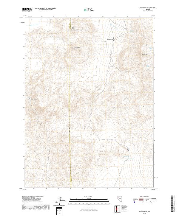 USGS Topographic Map – Division Peak