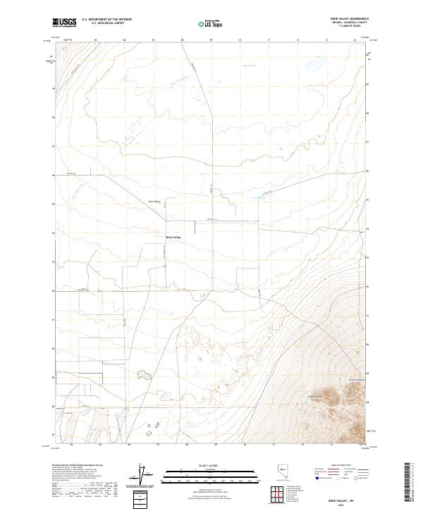 USGS Topographic Map – Dixie Valley