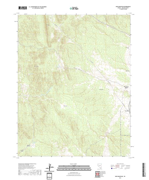 USGS Topographic Map – Dow Mountain