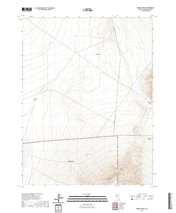 USGS Topographic Map – Drumm Summit