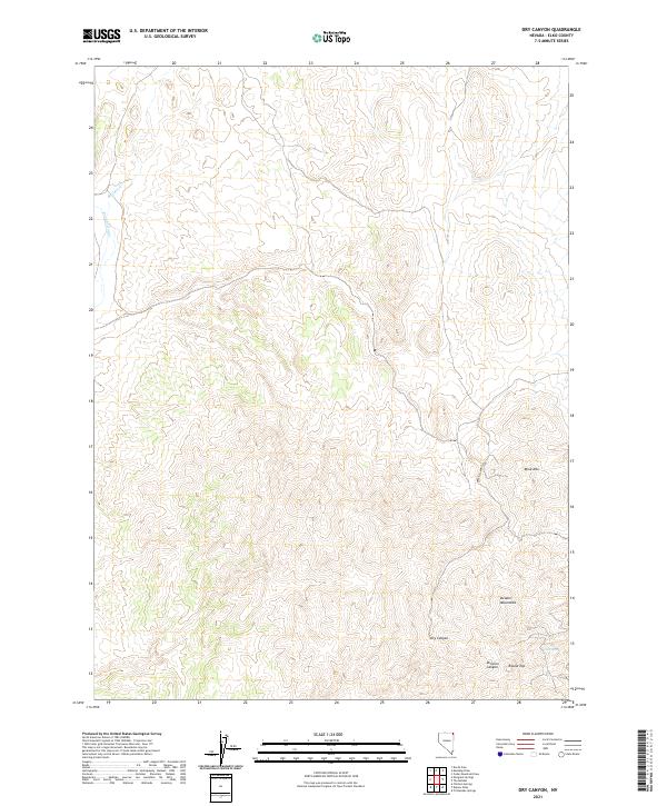 USGS Topographic Map – Dry Canyon